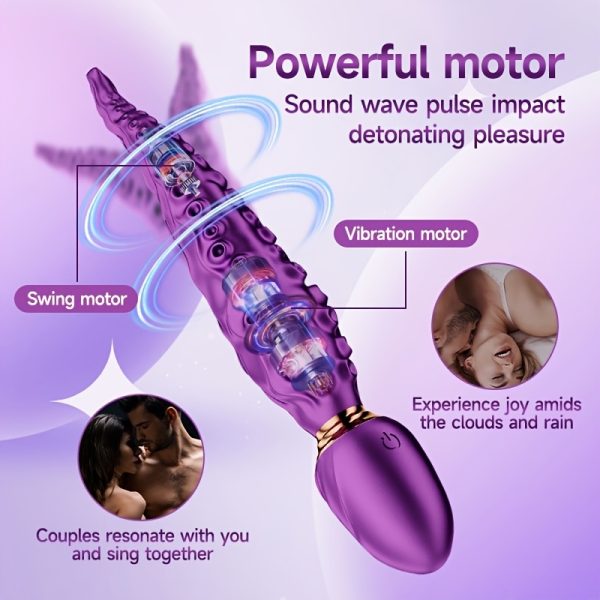 MS 11 Y Octopus Tentacle G Spot Vibrator 10 Speed Handheld Massager with Realistic Textures Flexible Waterproof Clitoral Stimulator for Women (4)