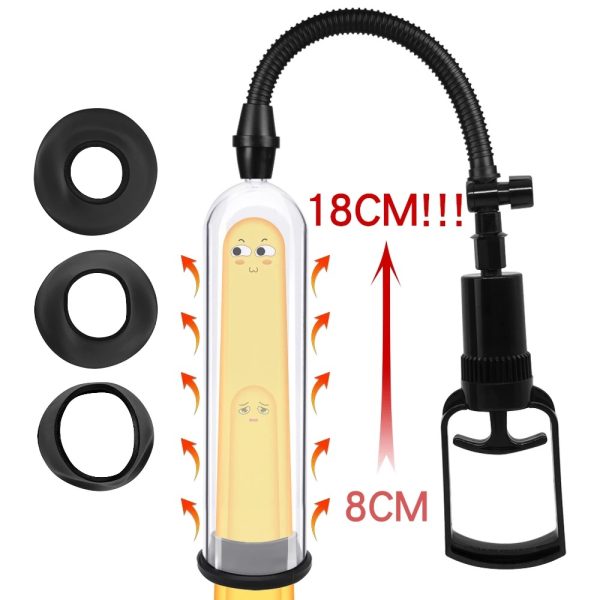 Portable Penis Vacuum Pump with 3 Rings (1)